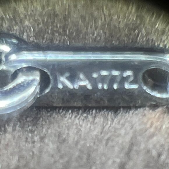 3D Pink Flower Dichroic Glass Pendant • Black & Gold • Sterling Italian Chain - Picture 13 of 14